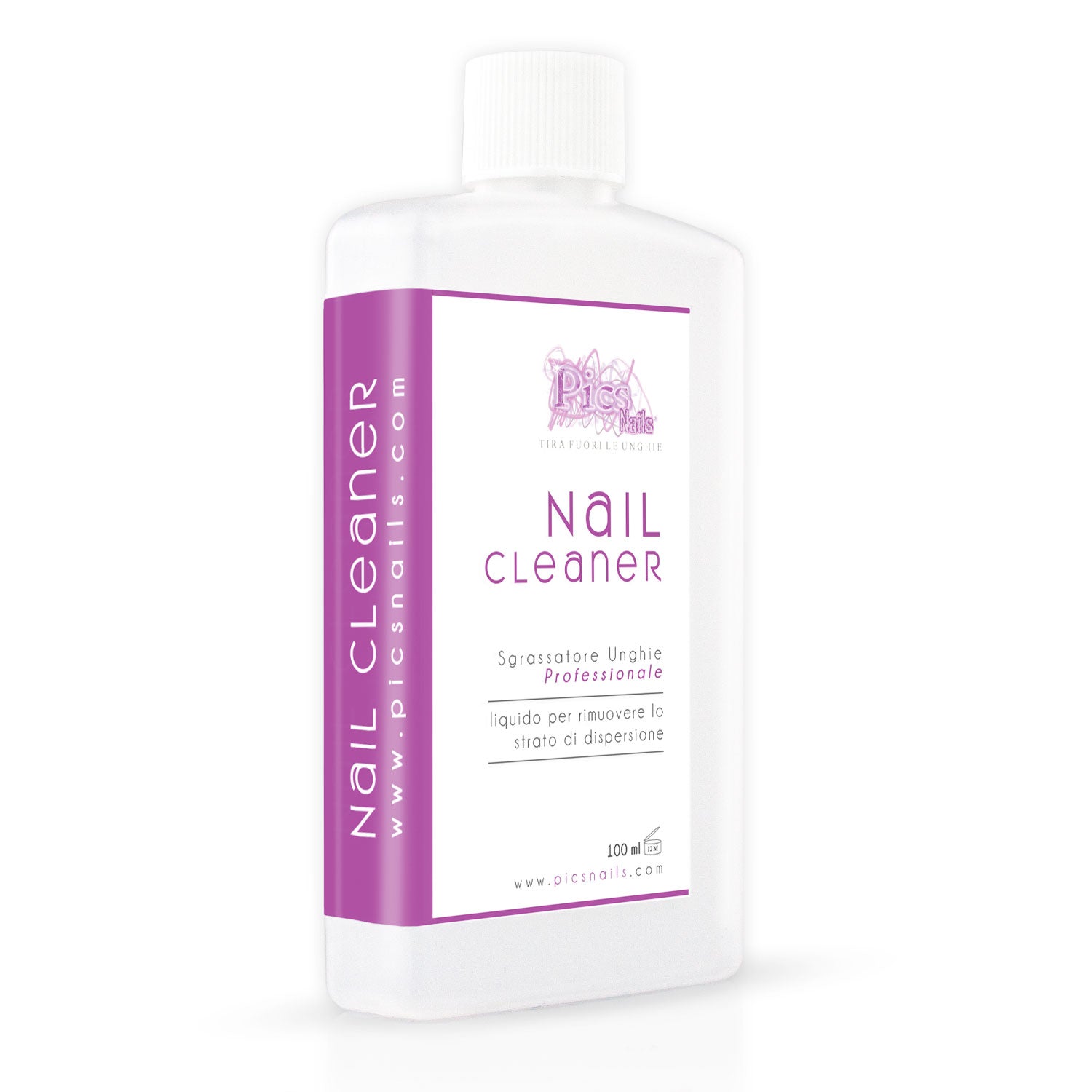 Boccetta di Nail Cleaner Sgrassatore Unghie Professionale 100 ml, prodotto per la pulizia e sgrassaggio delle unghie ricostruite.