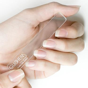 Premium Glass Nail Shiner with case, showcasing its sleek design and glossy finish, perfect for achieving polished nails.