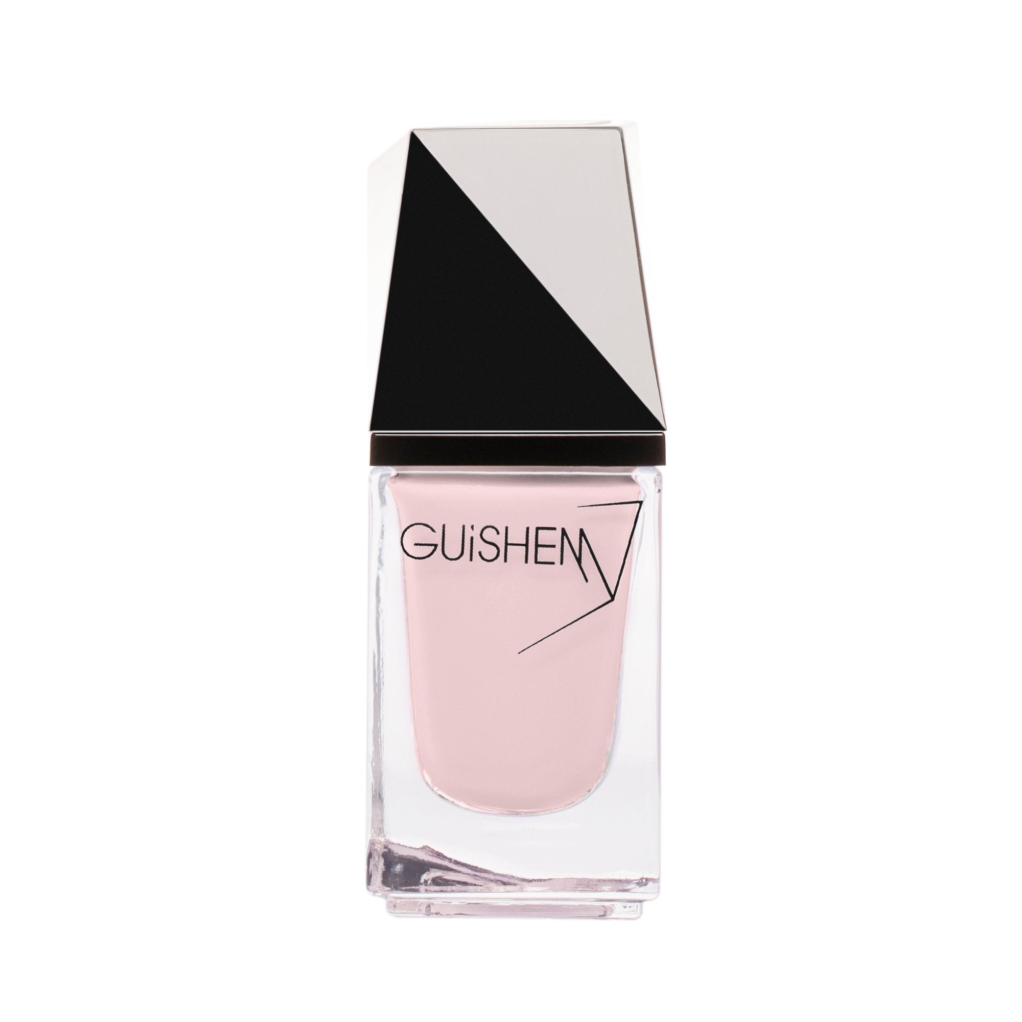 Premium Nail Lacquer in Blush - 032, a nude pink crème nail polish in a 10ml bottle, showcasing its elegant color and glossy finish.