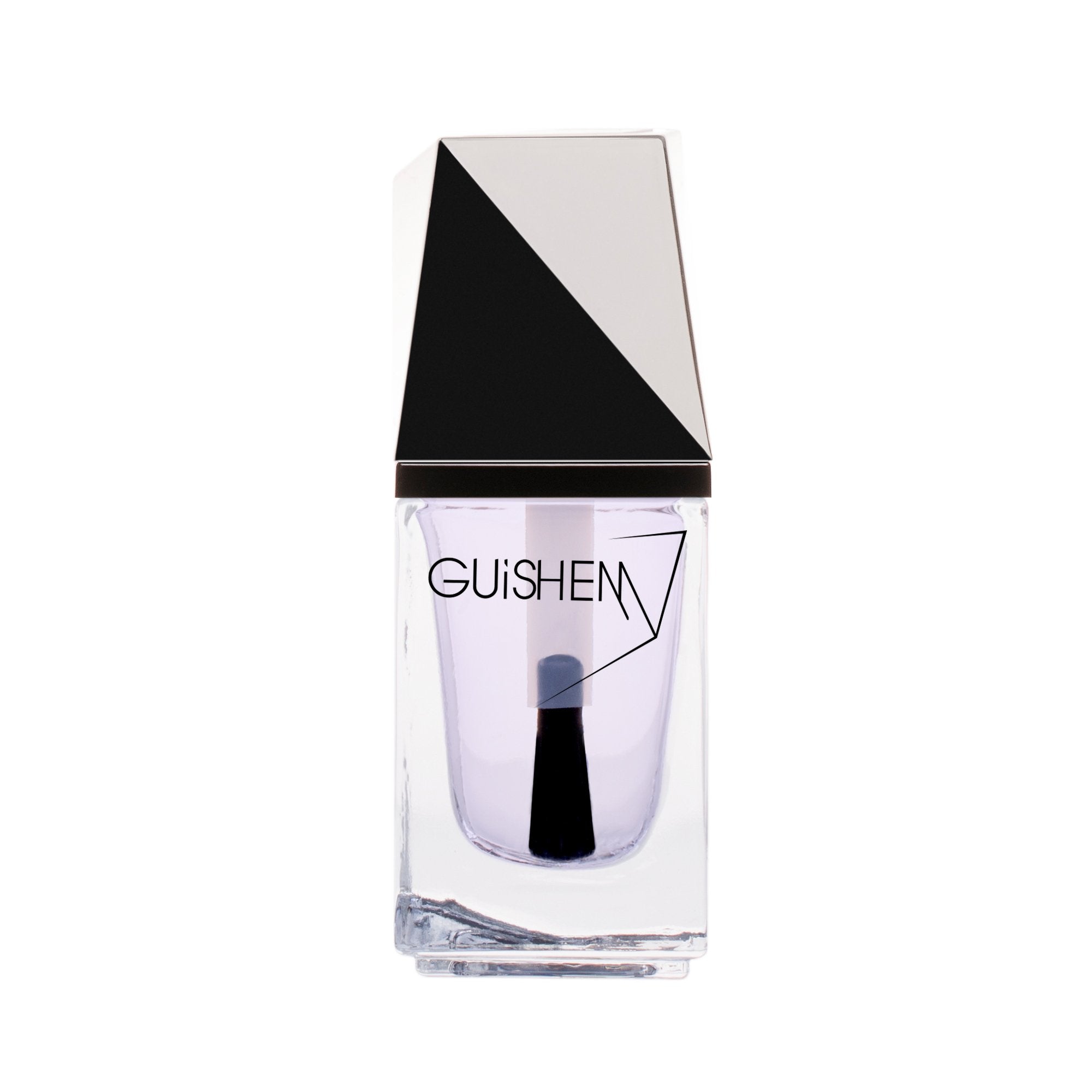 GUiSHEM Premium Nail Lacquer N-FORCE 504 in a sleek glass bottle with a custom brush, showcasing its rich color and modern design.