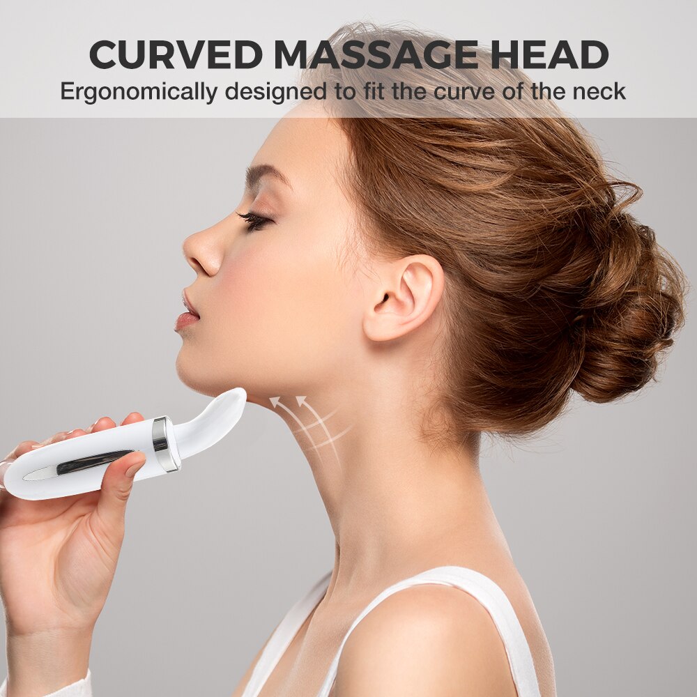 2 Roller Face Massager Neck Beauty Device with EMS and LED Photon Therapy, designed for skin lifting and firming.