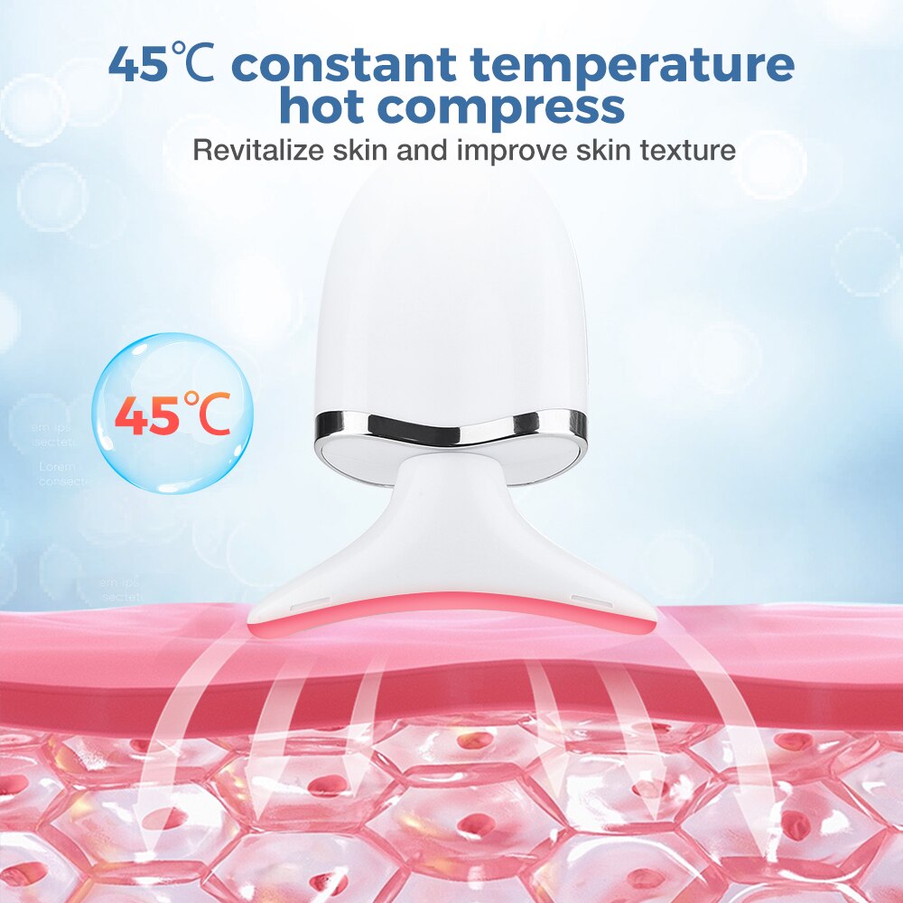 2 Roller Face Massager Neck Beauty Device with EMS and LED Photon Therapy, designed for skin lifting and firming.