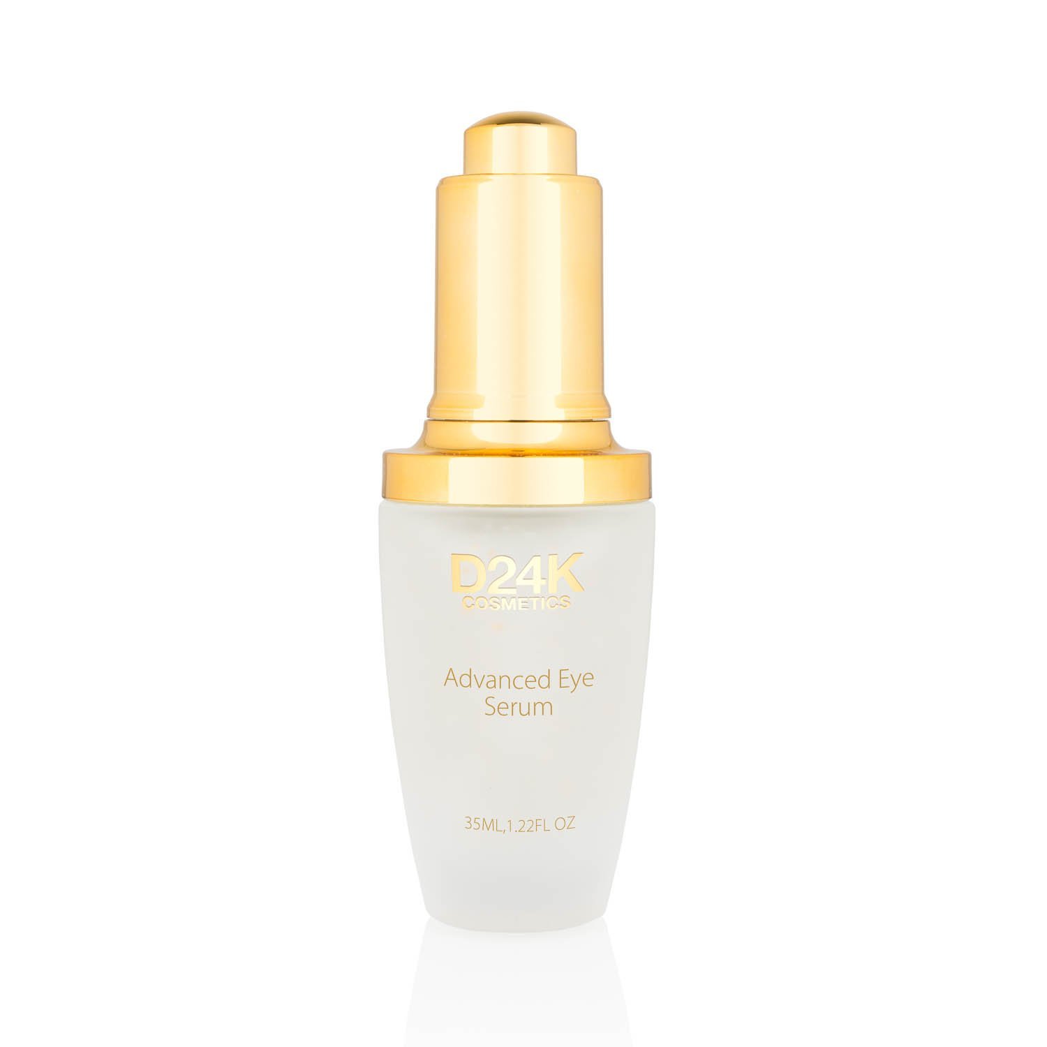 24K Advanced Eye Serum bottle with a sleek design, showcasing its luxurious formula for youthful skin around the eyes.