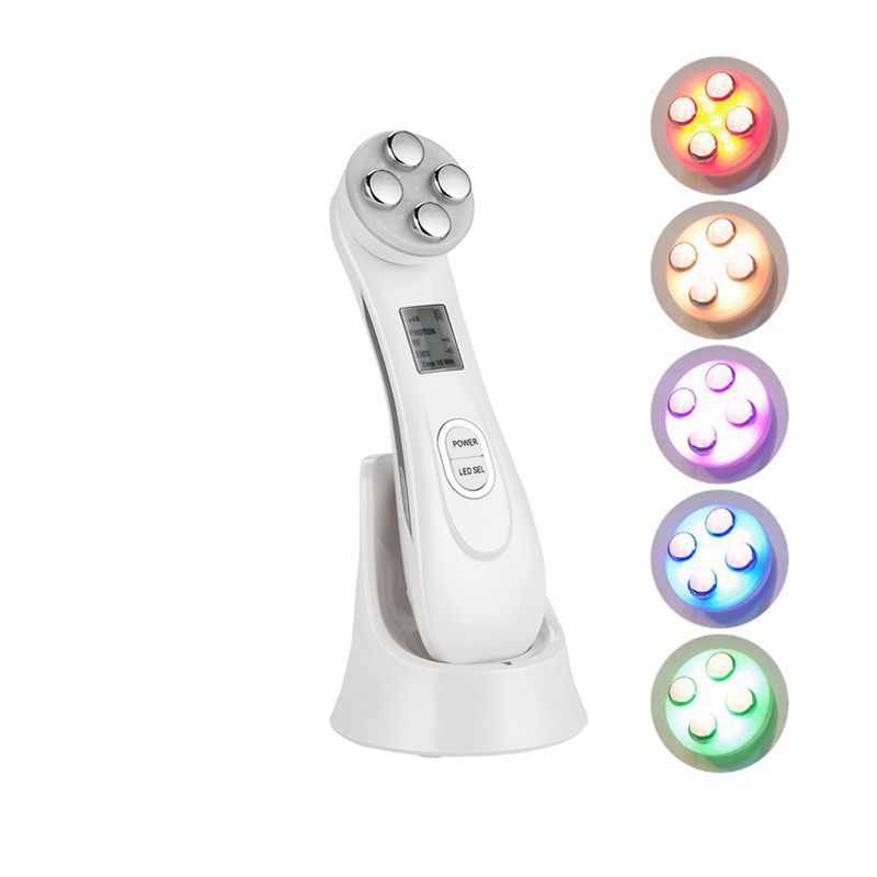 5in1 RF&EMS Radio Mesotherapy Electroporation Face Beauty Pen in white color, showcasing its sleek design and multifunctional features for skincare.