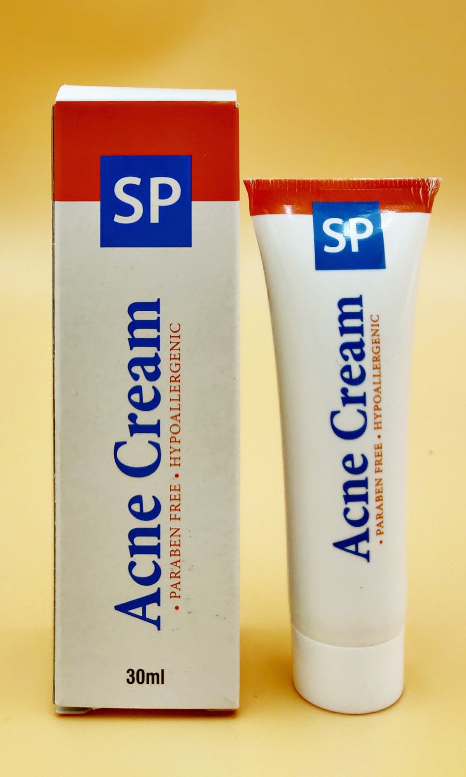 SP Acne Treatment system including cleanser and cream for effective acne care.