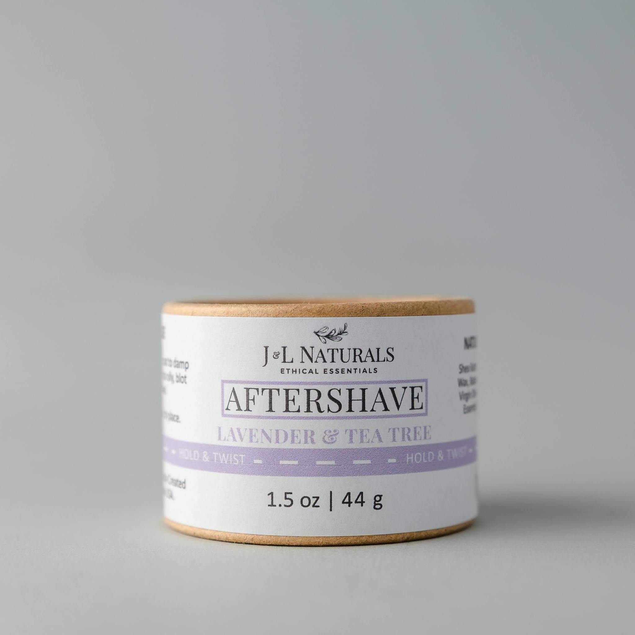 Two jars of Aftershave Rub Duo in various scents, showcasing their balmy texture and packaging.