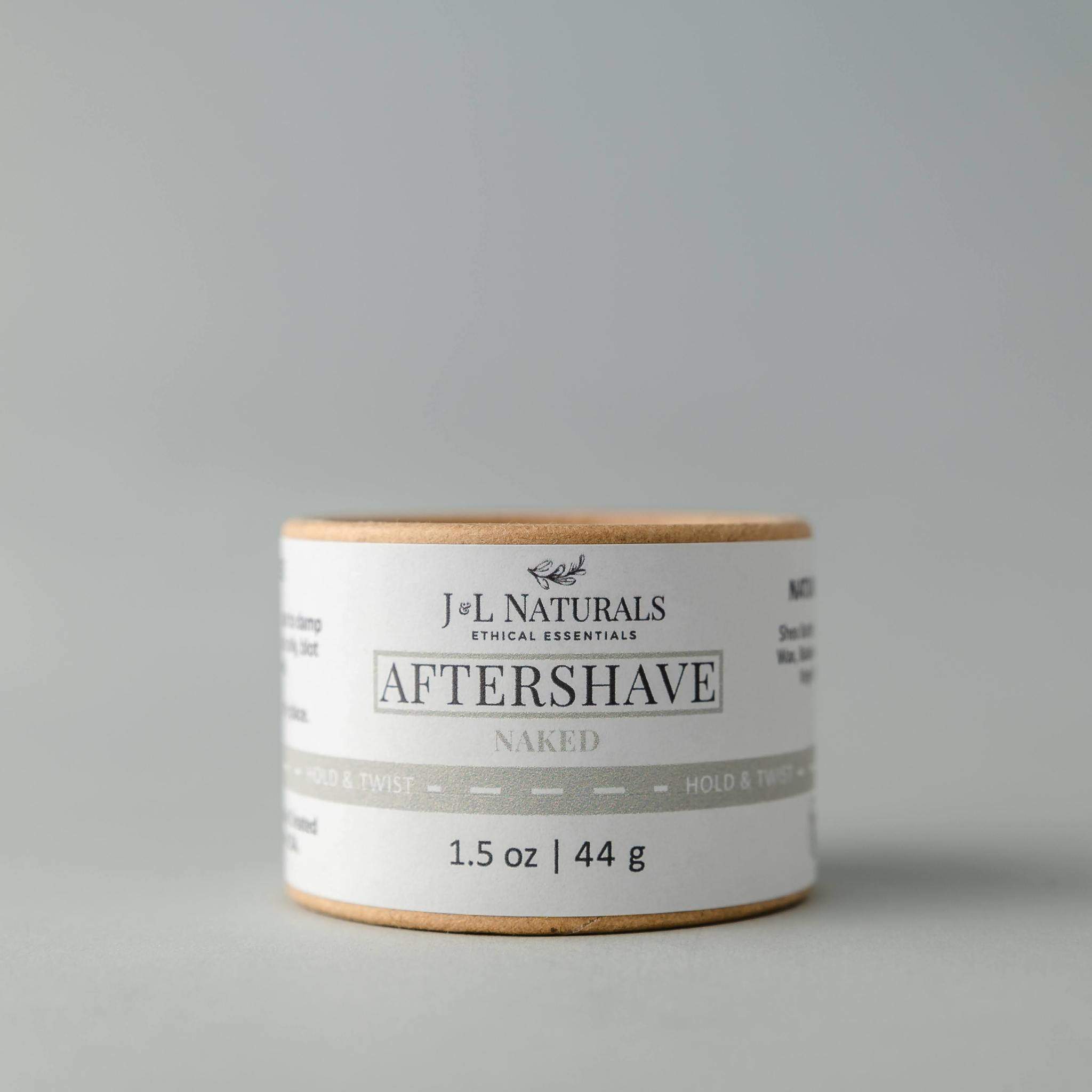 Two jars of Aftershave Rub Duo in various scents, showcasing their balmy texture and packaging.