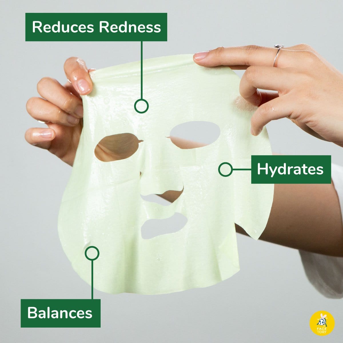 Artemisia Refreshing Relief Sheet Mask showcasing its soothing properties and radiant glow effects.