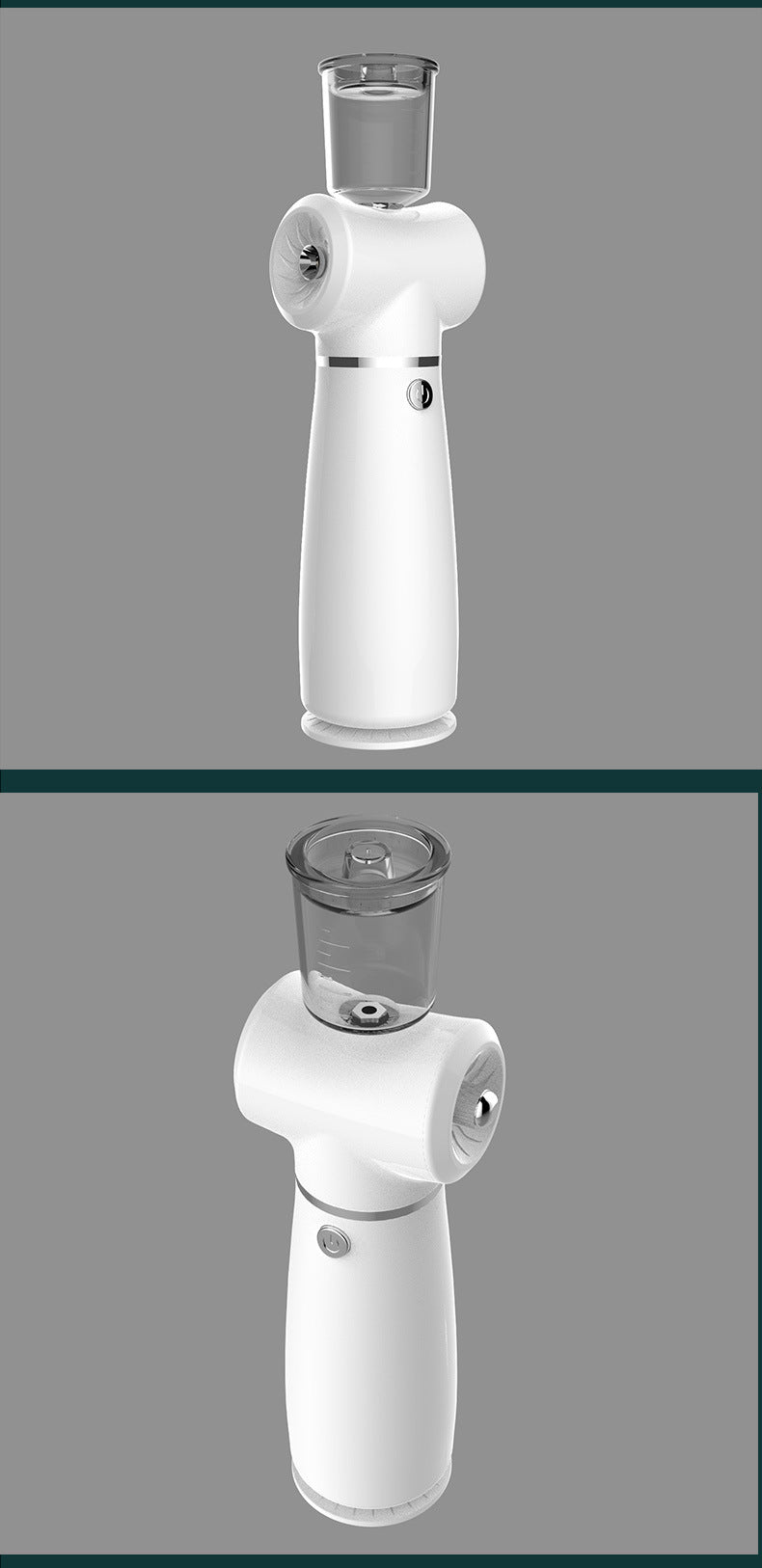 Automatic Spray Oxygen Injector with a sleek design, showcasing its water tank and charging port.