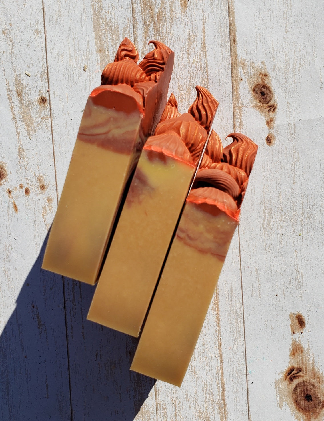 A bar of Morfosoaps Bay Leaf and Tobacco Soap showcasing its unique texture and earthy colors, perfect for a luxurious bathing experience.