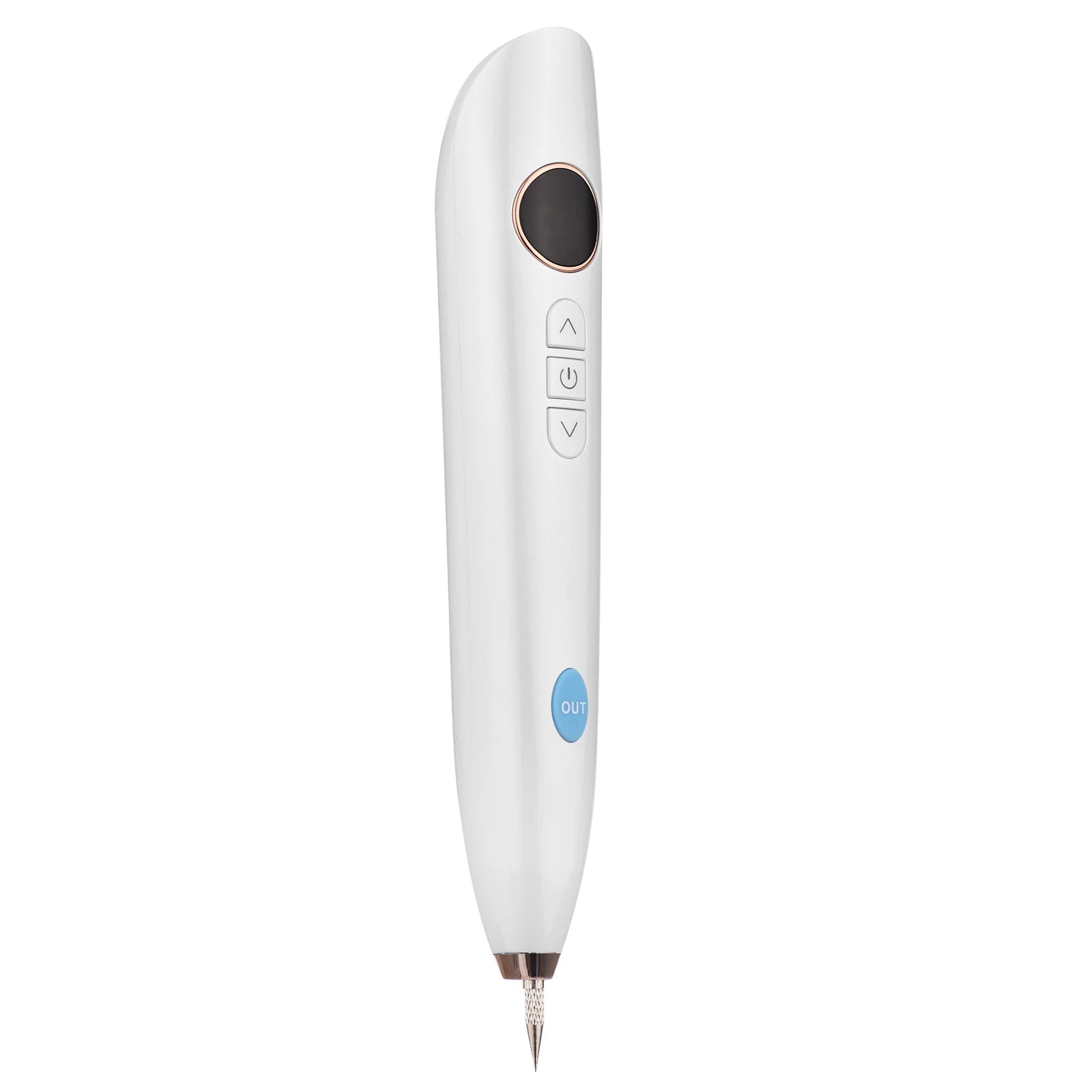 Electric Freckle Removal Pen with replaceable needles and power cable, designed for safe skin tag removal.