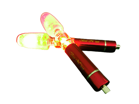 Two red LED glow swords.