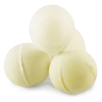 Chamomile & Grapefruit Bath Bomb with vibrant colors and natural ingredients, perfect for a relaxing bath experience.