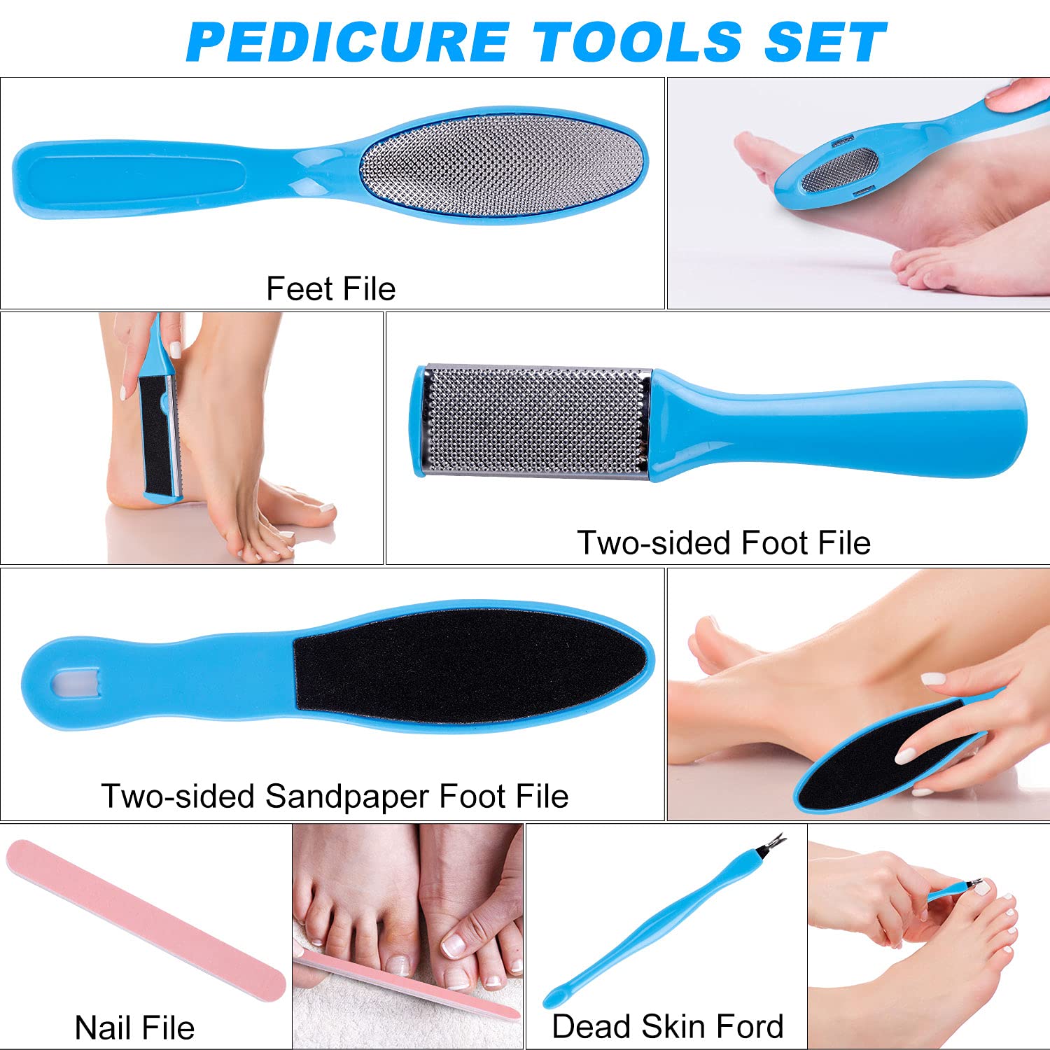 Charged Electric Foot File with ergonomic design and three quartz grinding heads for effective pedicure.