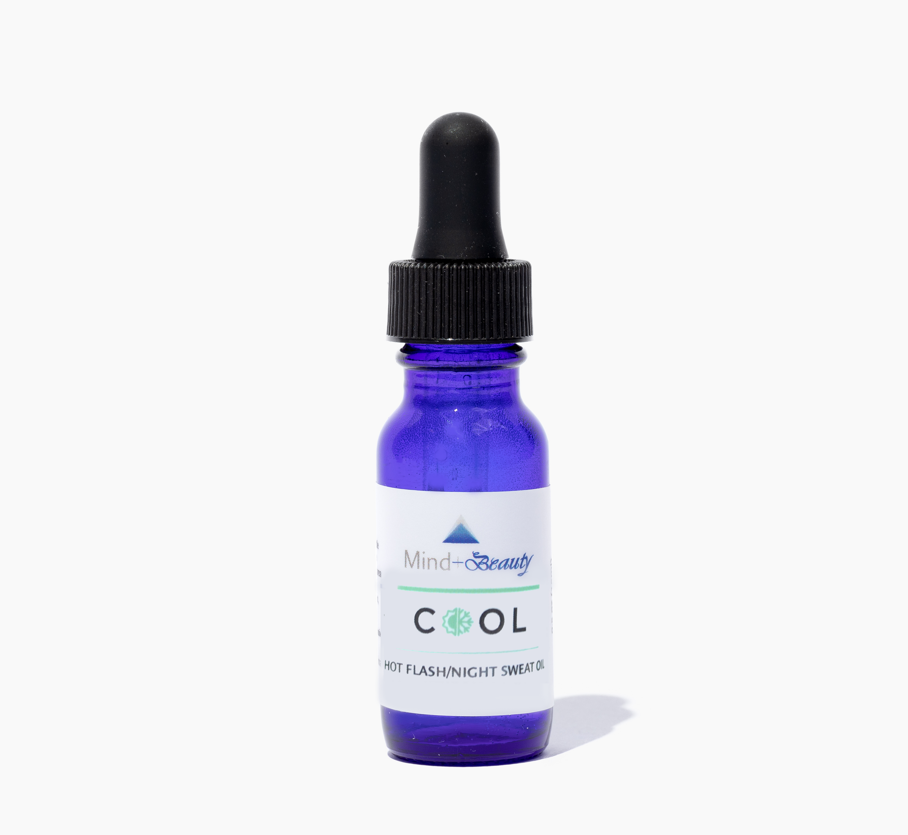 Bottle of Cool Oil designed for menopause relief, featuring a blend of nourishing oils and essential oils.