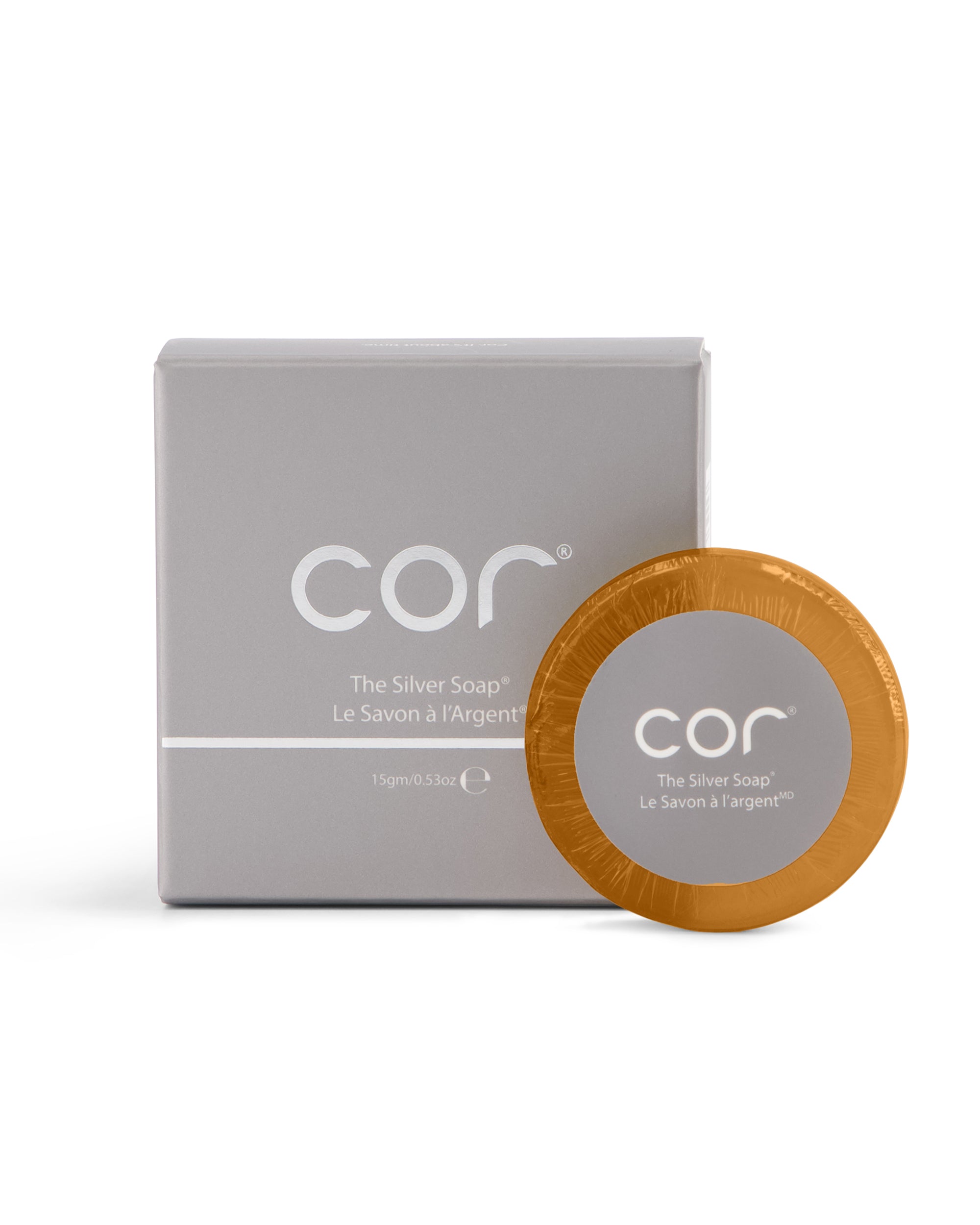 Cor Silver Soap Starter Size 15gm, a compact bar of silver-infused soap for radiant skin.