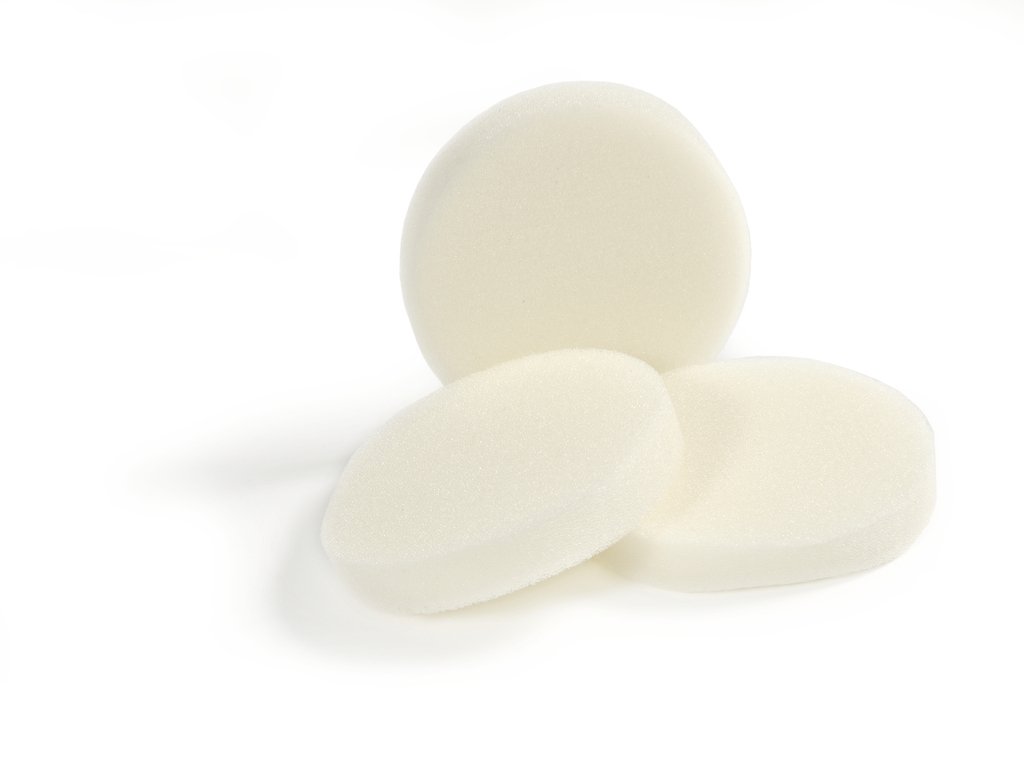 Three Danyel' hypo-allergenic foundation sponges designed for flawless makeup application.