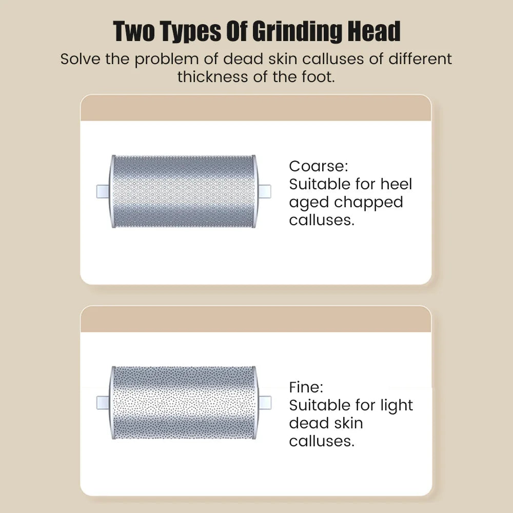 Electric Feet Sander Machine with digital display and grinding heads for effective dead skin removal.