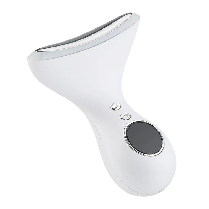 Electric Neck Beauty Instrument in white, designed for skin rejuvenation and neck line removal, featuring a sleek and modern design.