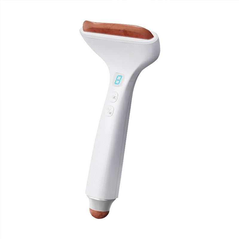 Electric Scraping Instrument Meridian Brush made of Bianstone, designed for health massage, includes acupoint map and Gua Sha book.