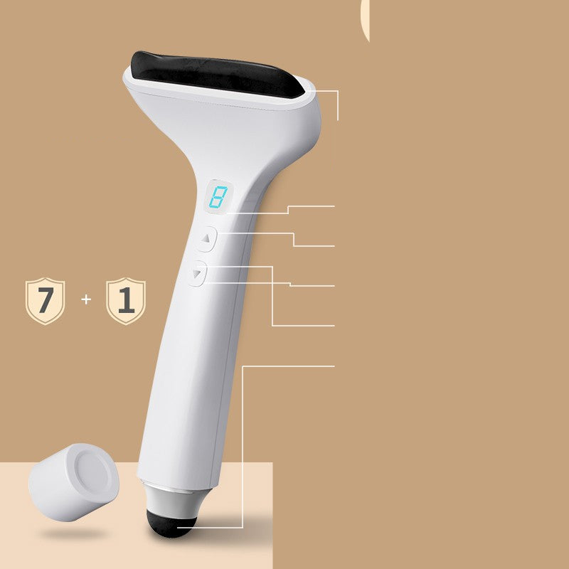 Electric Scraping Instrument Meridian Brush made of Bianstone, designed for health massage, includes acupoint map and Gua Sha book.