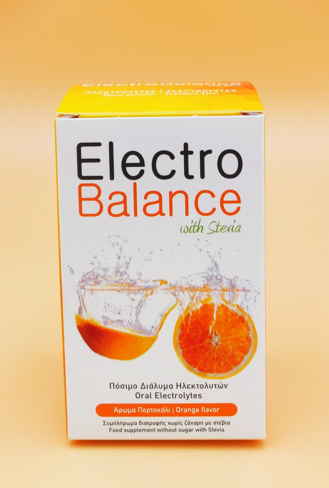 Electro Balance sachets with natural electrolyte ingredients for hydration and health.