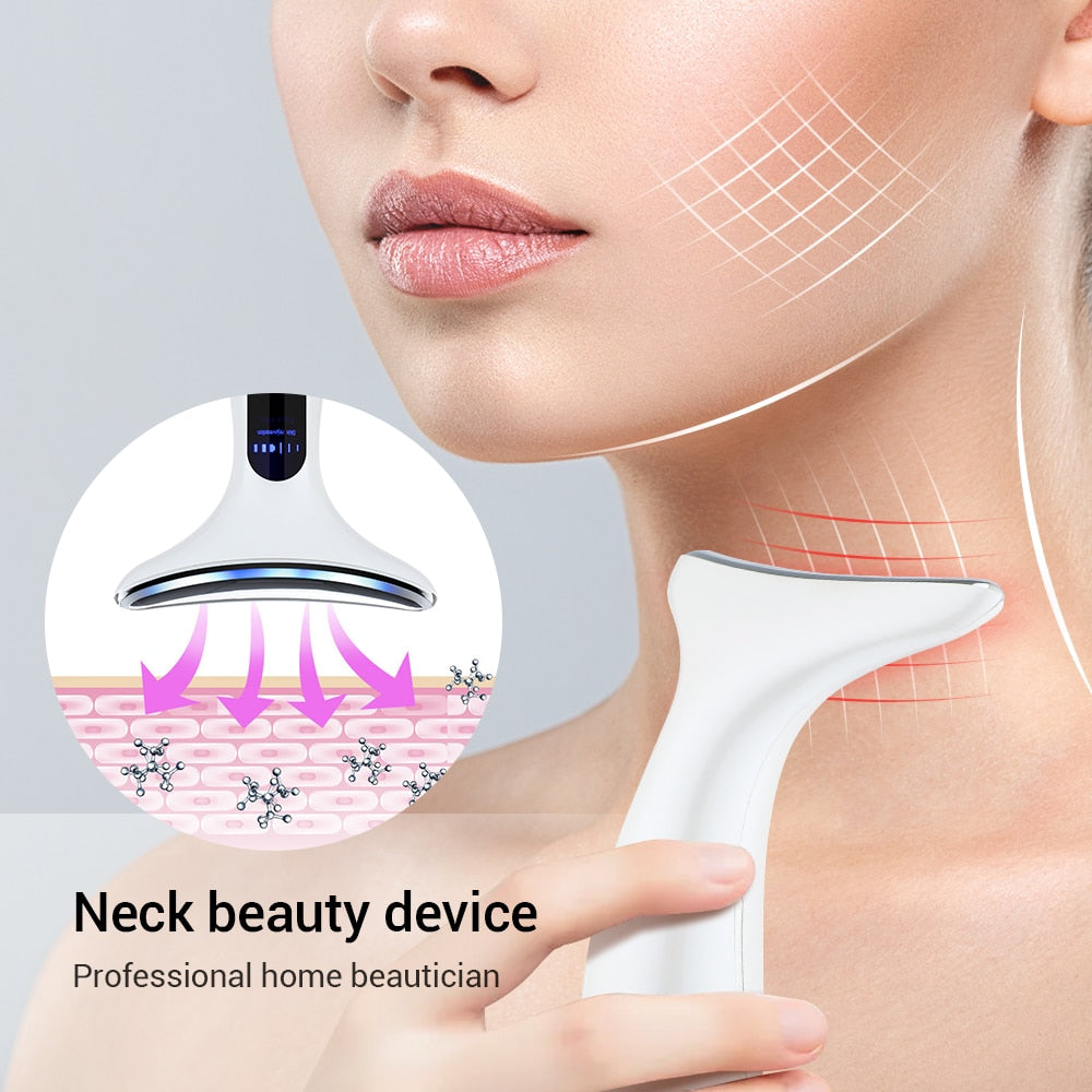 EMS Face Lifting Neck Tightening Vibrator designed for skin care, featuring a dolphin bionic design for effective neck and face treatment.