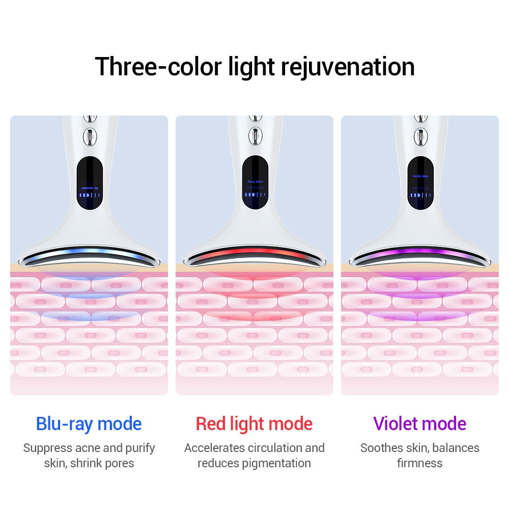 EMS Face Lifting Neck Tightening Vibrator designed for skin care, featuring a dolphin bionic design for effective neck and face treatment.