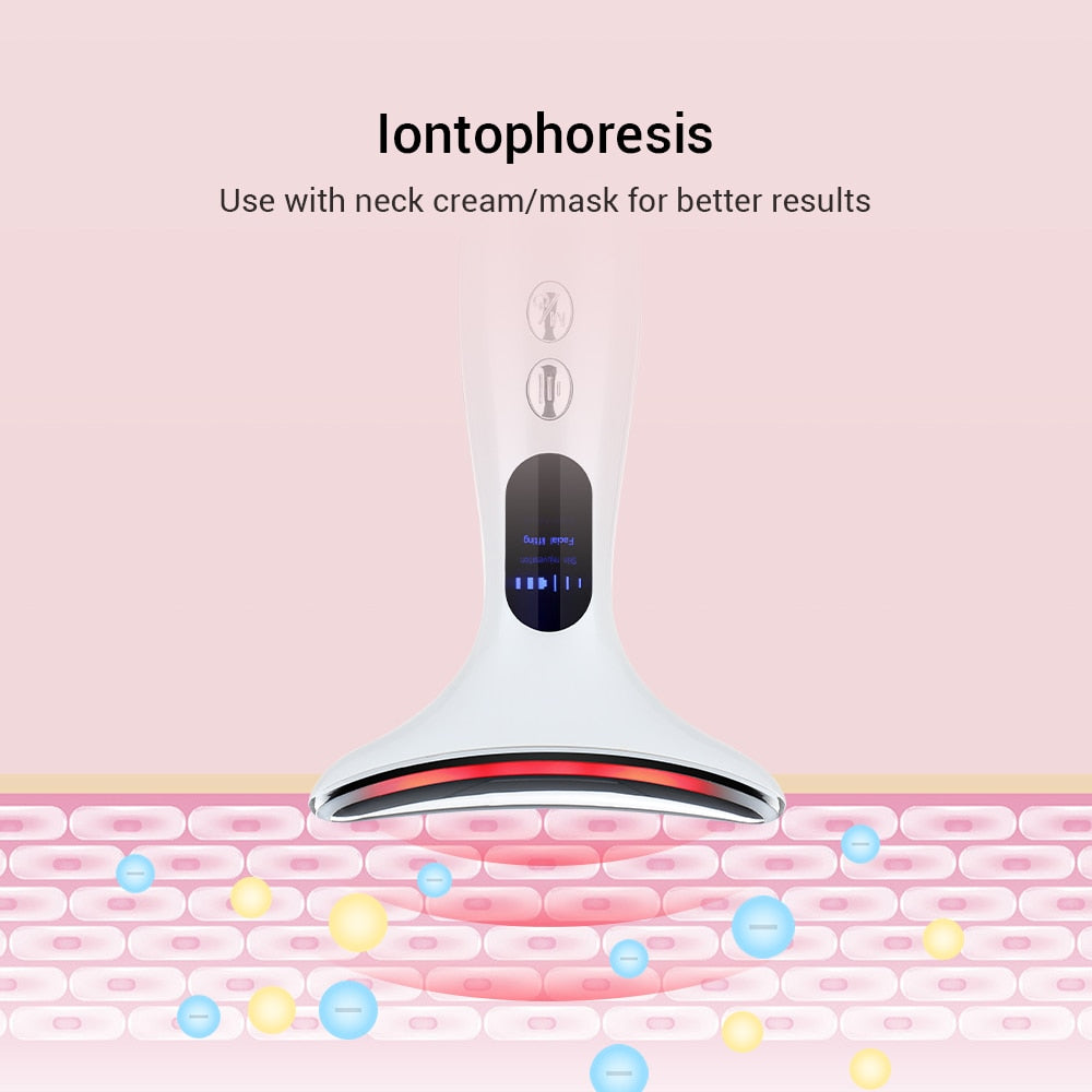 EMS Face Lifting Neck Tightening Vibrator designed for skin care, featuring a dolphin bionic design for effective neck and face treatment.