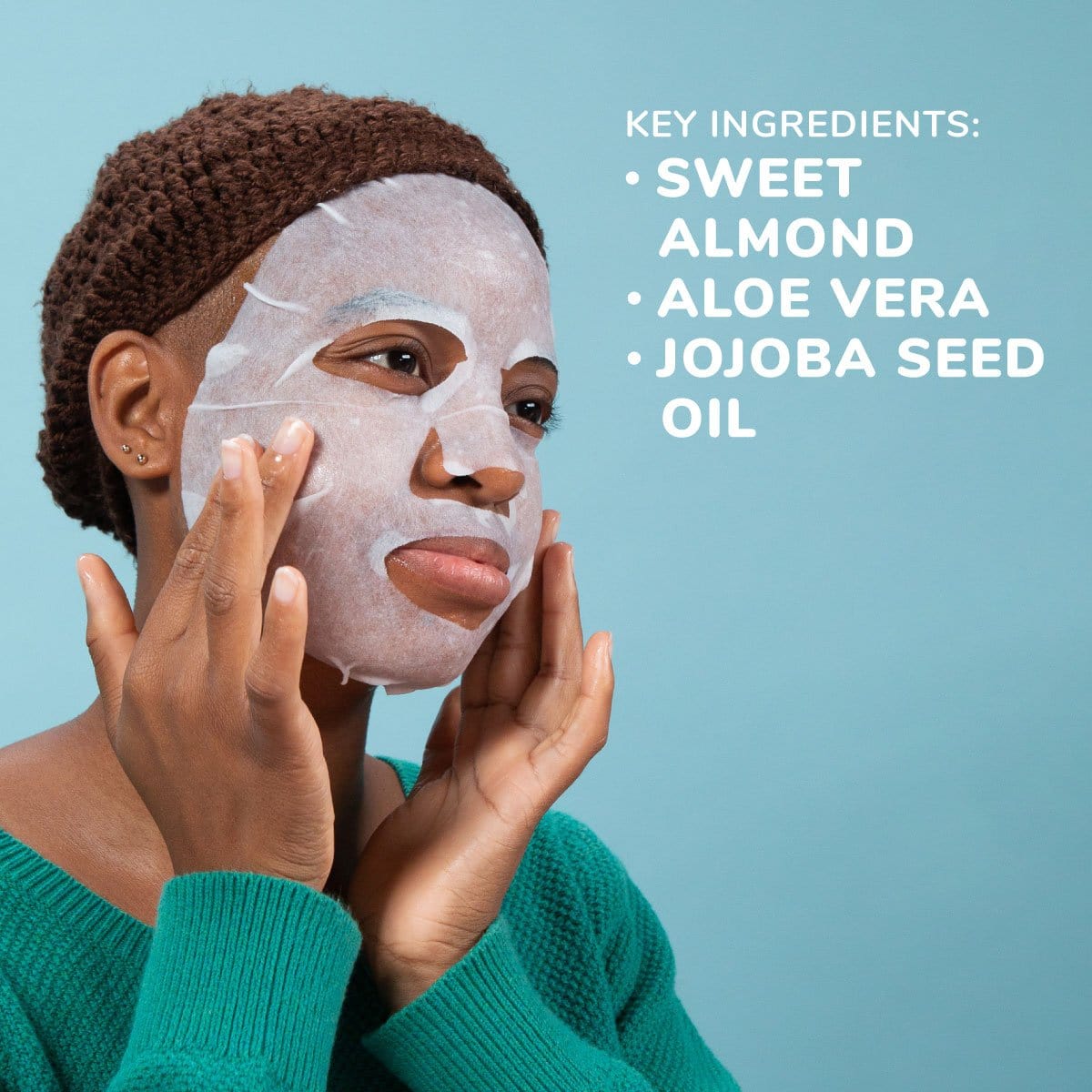 Everyday Almond Skin Strengthening Sheet Mask displayed on a clean surface, showcasing its packaging and design.