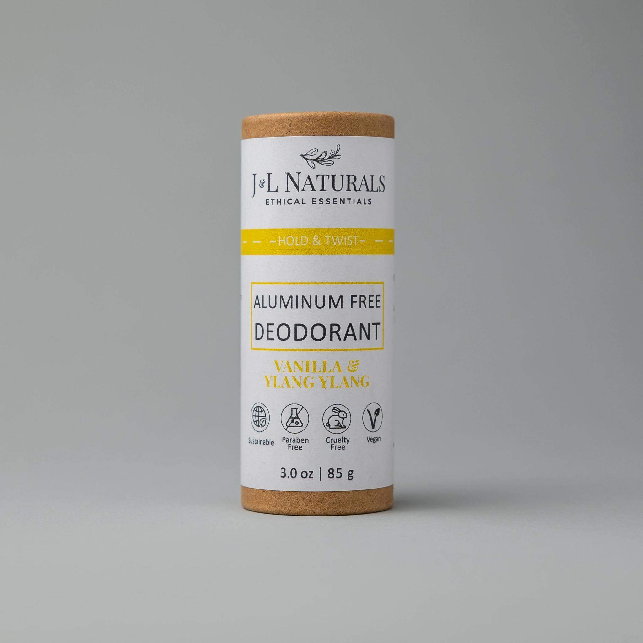 Extra-Strength Deodorant in various scents, showcasing its natural ingredients and aluminum-free formula.