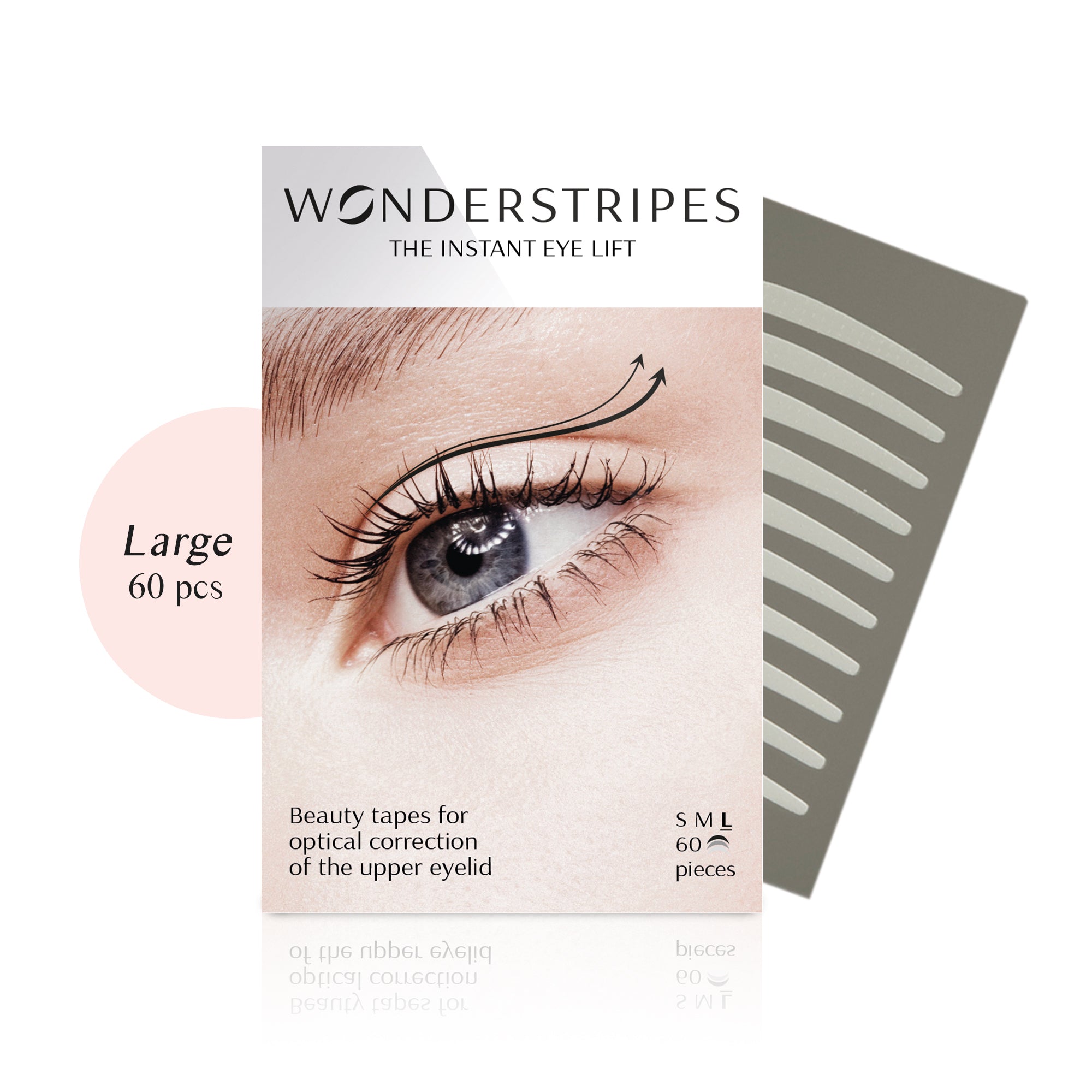 Eyelids Lifting Strips displayed on a clean background, showcasing their transparent design and packaging.