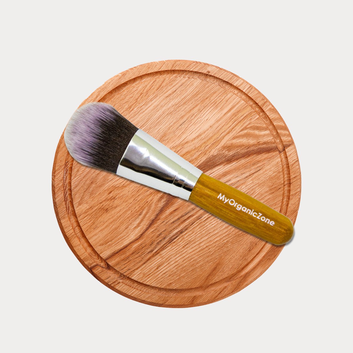 Eco-Friendly Face Mask Brush with bamboo handle and soft bristles for skincare applications.