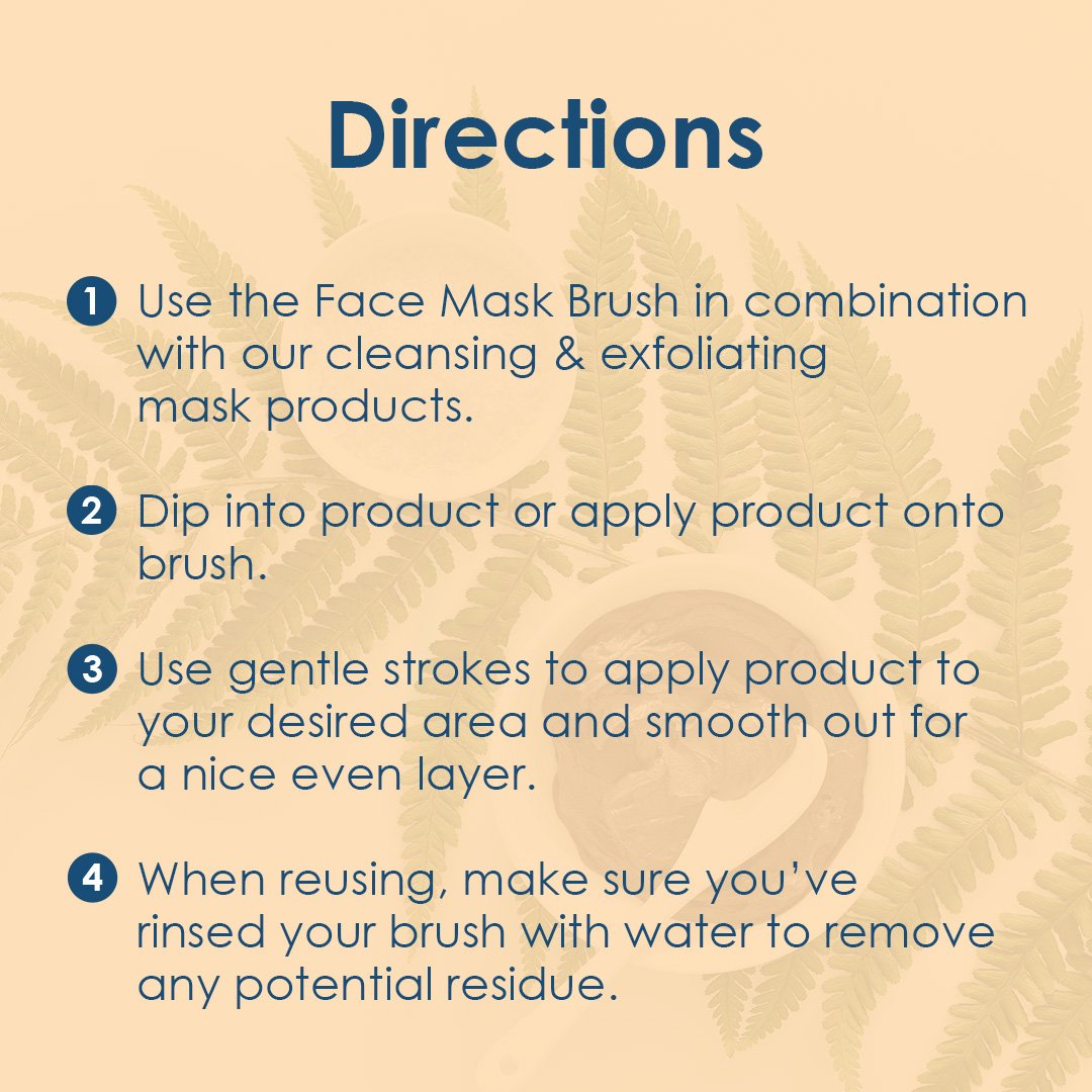 Eco-Friendly Face Mask Brush with bamboo handle and soft bristles for skincare applications.