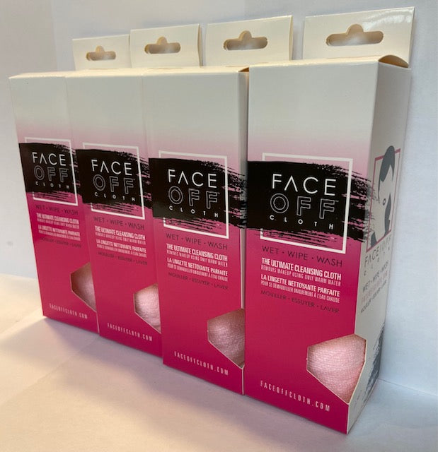 FaceOff One Year Supply - reusable makeup removal cloth for gentle cleansing with warm water.