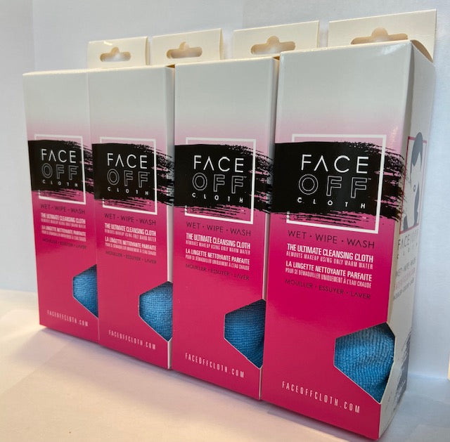 FaceOff One Year Supply - reusable makeup removal cloth for gentle cleansing with warm water.