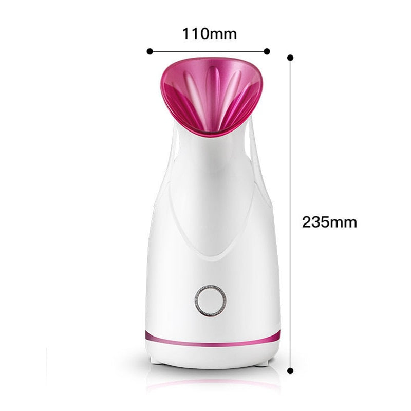 Facial Face Steamer with sleek design, showcasing steam mist for skin hydration and cleansing.