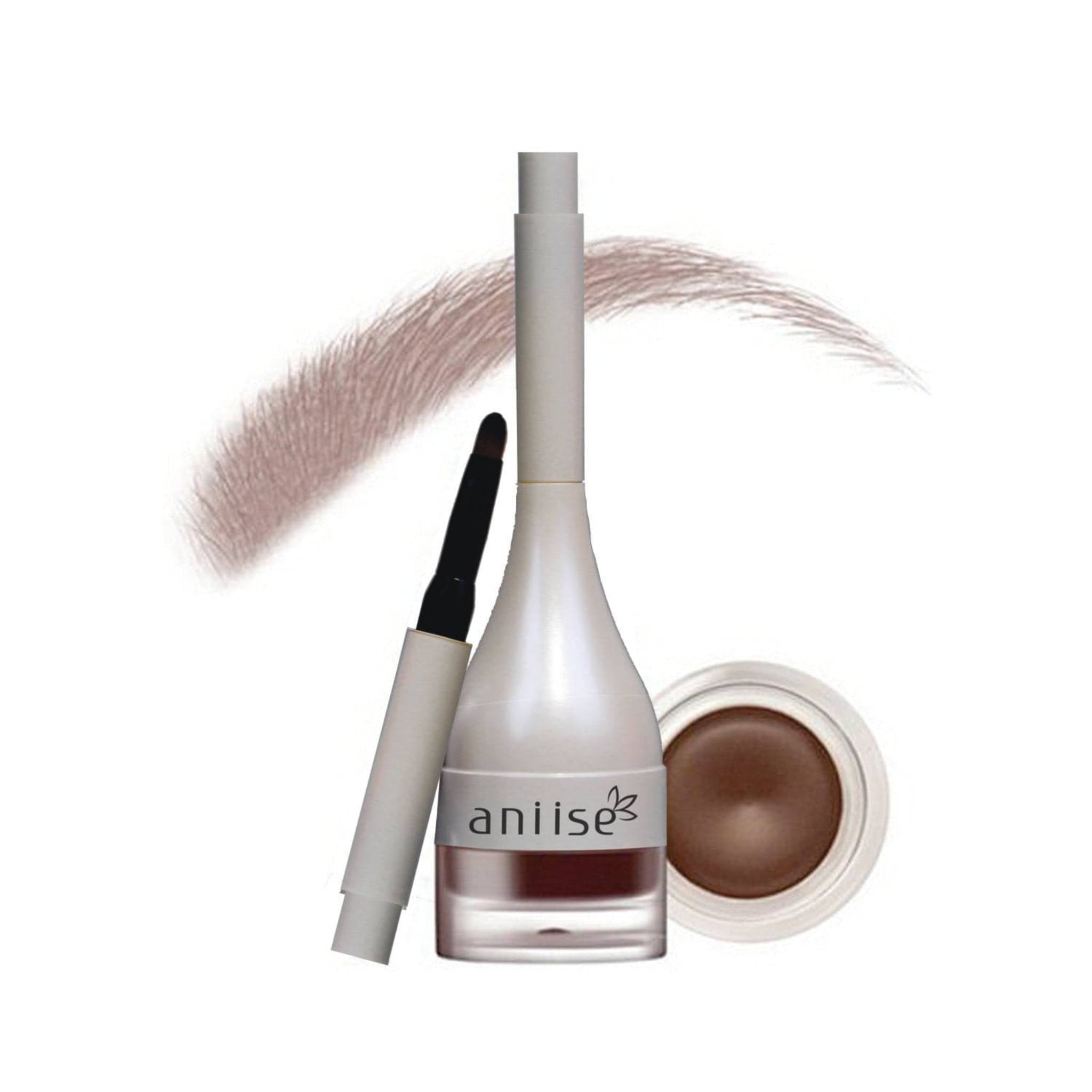 Gel Eyebrow Liner in cocoa brown with built-in brush for precise application.