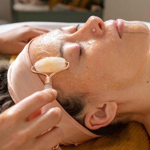 Golden Milk Honey Mask in a 2oz glass jar, showcasing its rich, golden texture and natural ingredients.