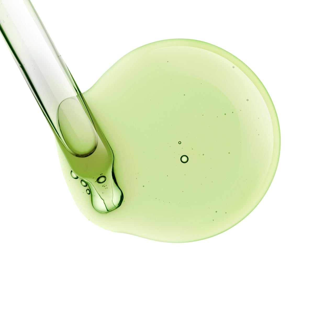 Green protective facial serum in a sleek bottle, showcasing its natural ingredients and eco-friendly packaging.