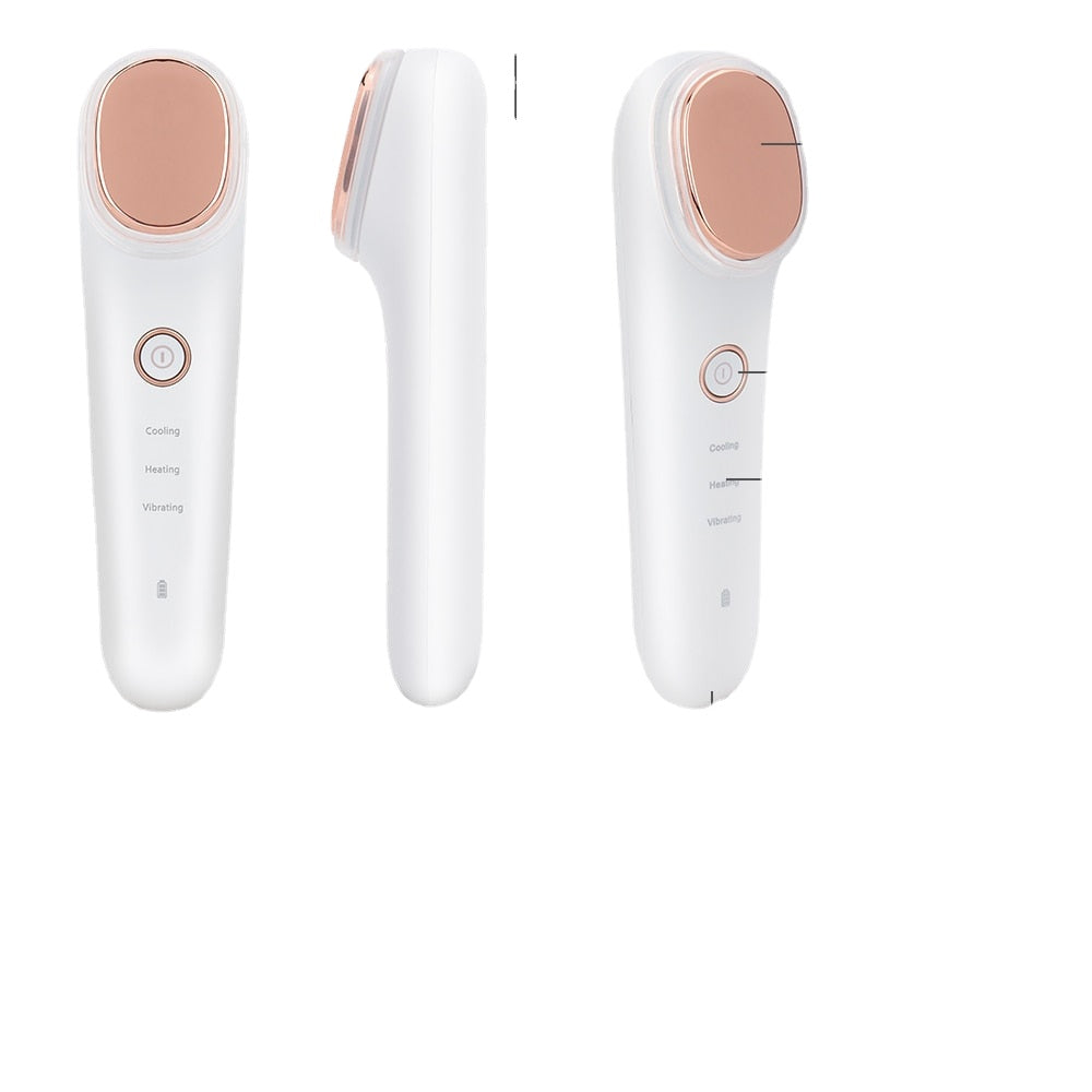 Hot&Cold Facial Vibration Massager designed for skin care with cooling and heating functions.