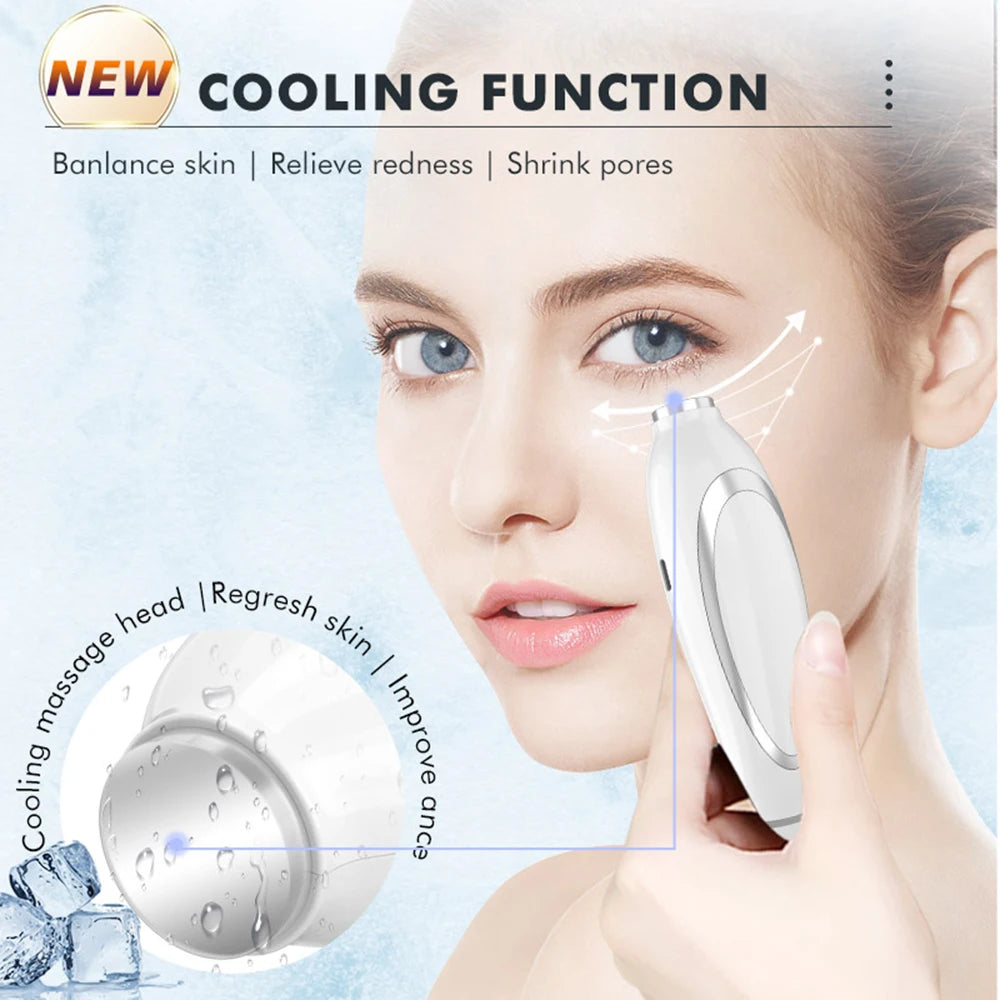 Ice Compress Neck Facial Massager with LED photon therapy and ergonomic design for skin care and rejuvenation.