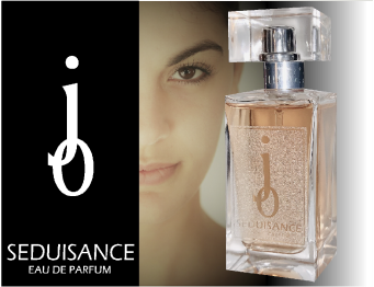 JO Eau de Parfum bottle designed by SEDUISANCE Skincare, featuring elegant design and luxurious fragrance.