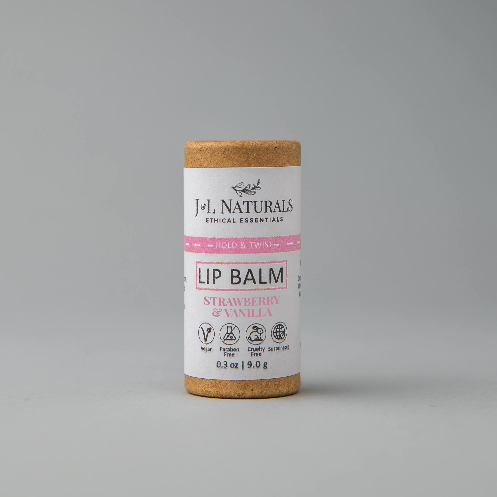 A collection of five lip balms in various flavors, showcasing their vibrant packaging and natural ingredients.