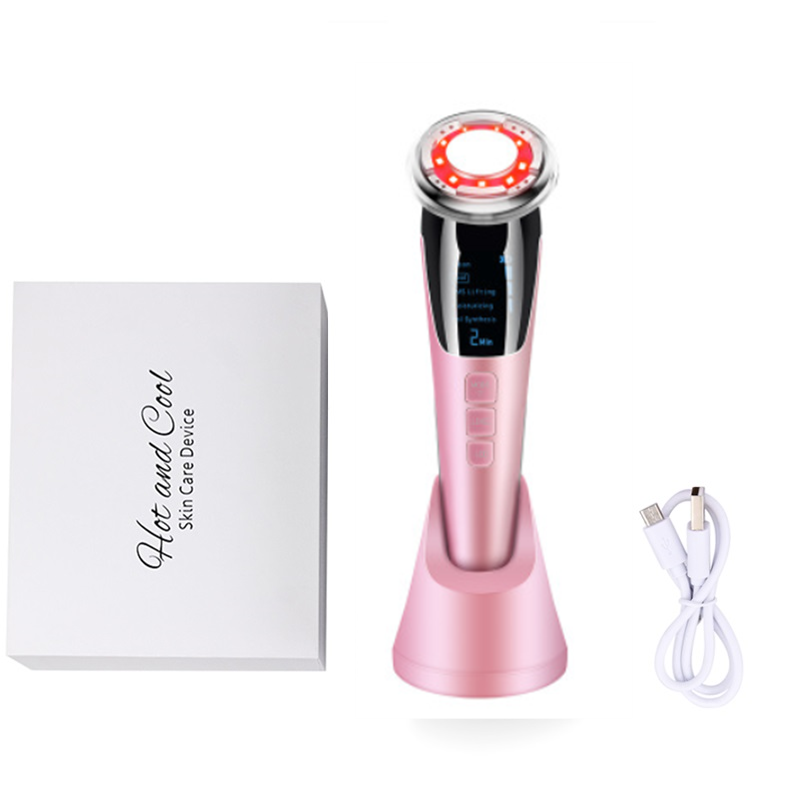 Mesotherapy Electroporation RF Facial LED Photon Light device with a sleek design, showcasing its features and controls for effective skincare.