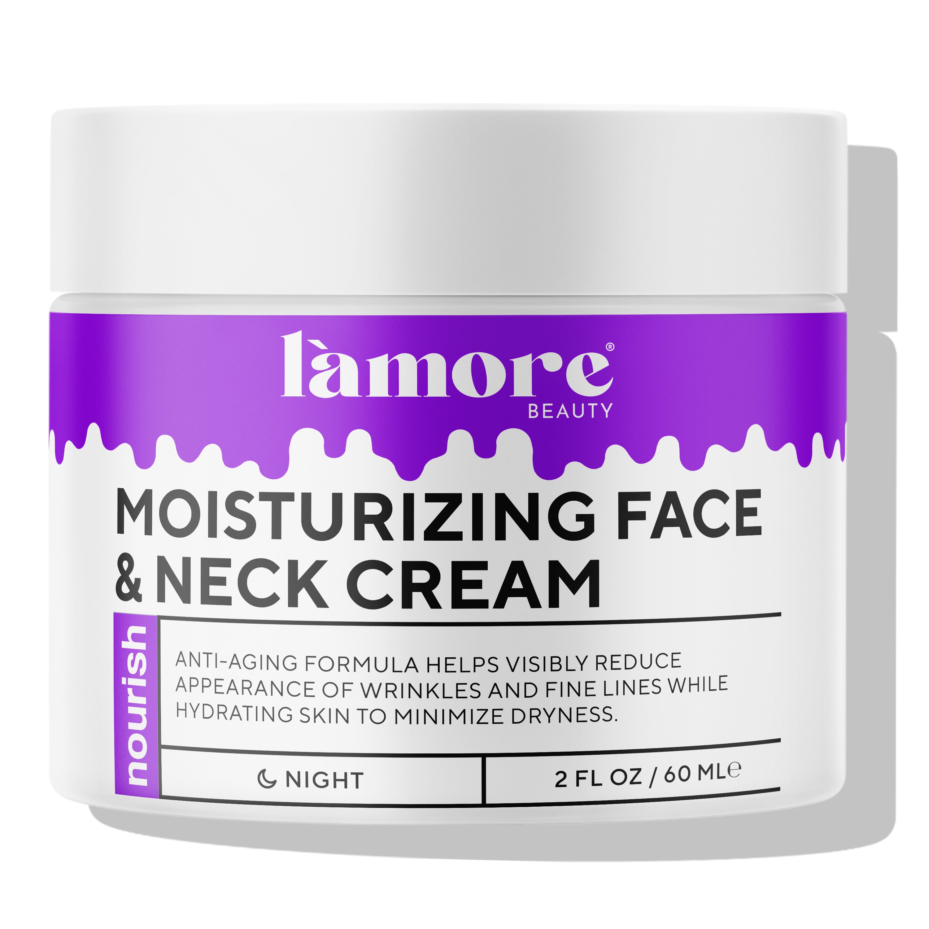 A luxurious jar of Moisturizing Face & Neck Cream with a rich texture, surrounded by aloe vera leaves and organic oils.