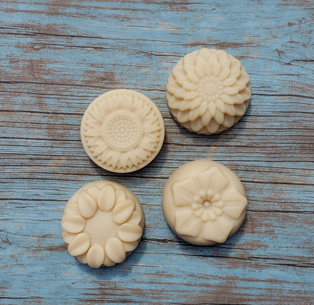 Natural Handmade Shampoo Bar with lavender and chamomile, showcasing its unique texture and artisanal design.