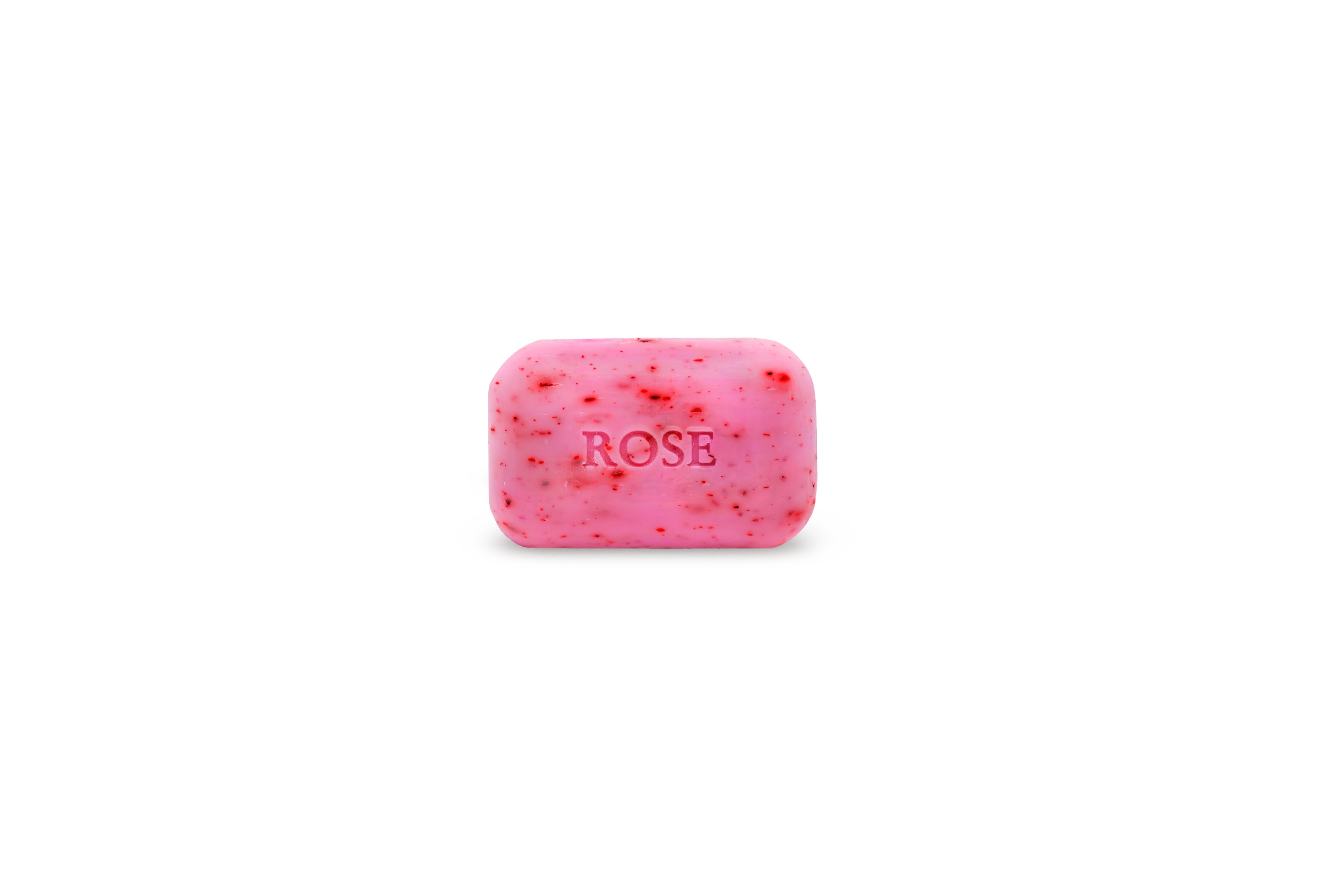 Natural Soap with rose water from Biofresh, featuring dried rose petals and a floral design, perfect for gentle cleansing.