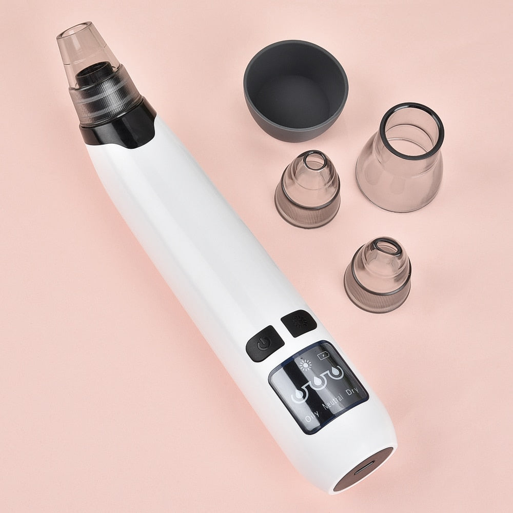 Nose Cleaner T Zone Pore Acne Pimple Removal device with adjustable suction levels and interchangeable heads, designed for effective blackhead removal.