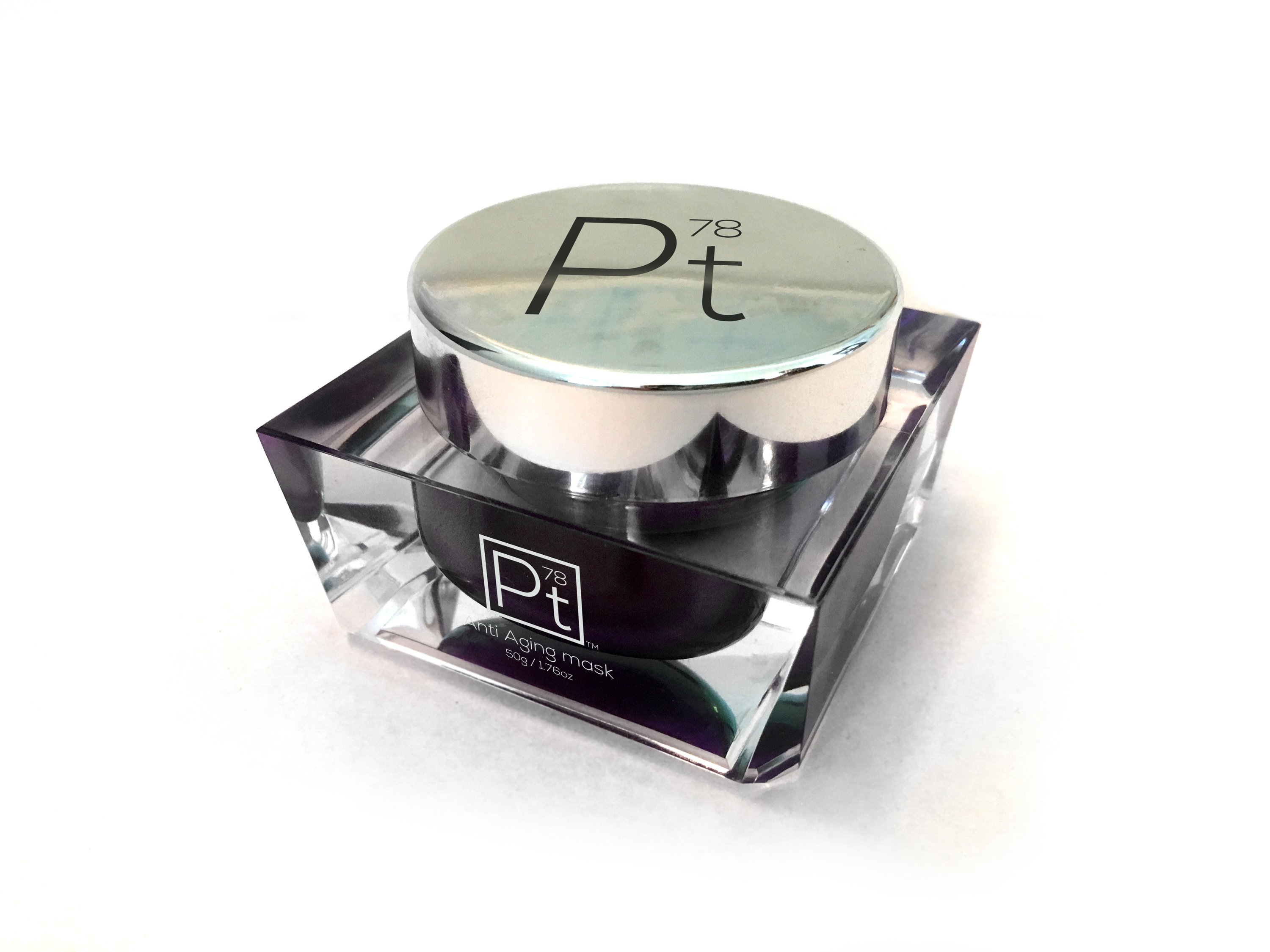 Platinum Delux Cream jar showcasing luxurious skincare with Platinum and Diamond Dust for radiant skin.